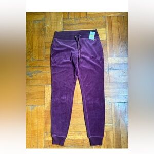 NWT Calvin Klein Velour Joggers – Fig/Wine – Size Small